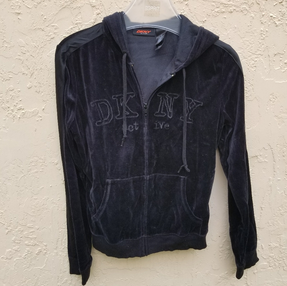 DKNY Active Black Velvet Sweater